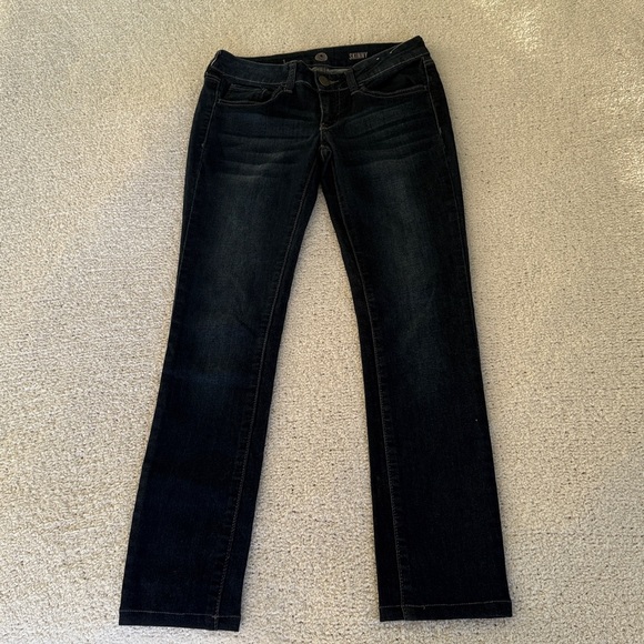 Juniors' SO® High-Rise Women's Dark Blue Skinny Jeans - Picture 2 of 9